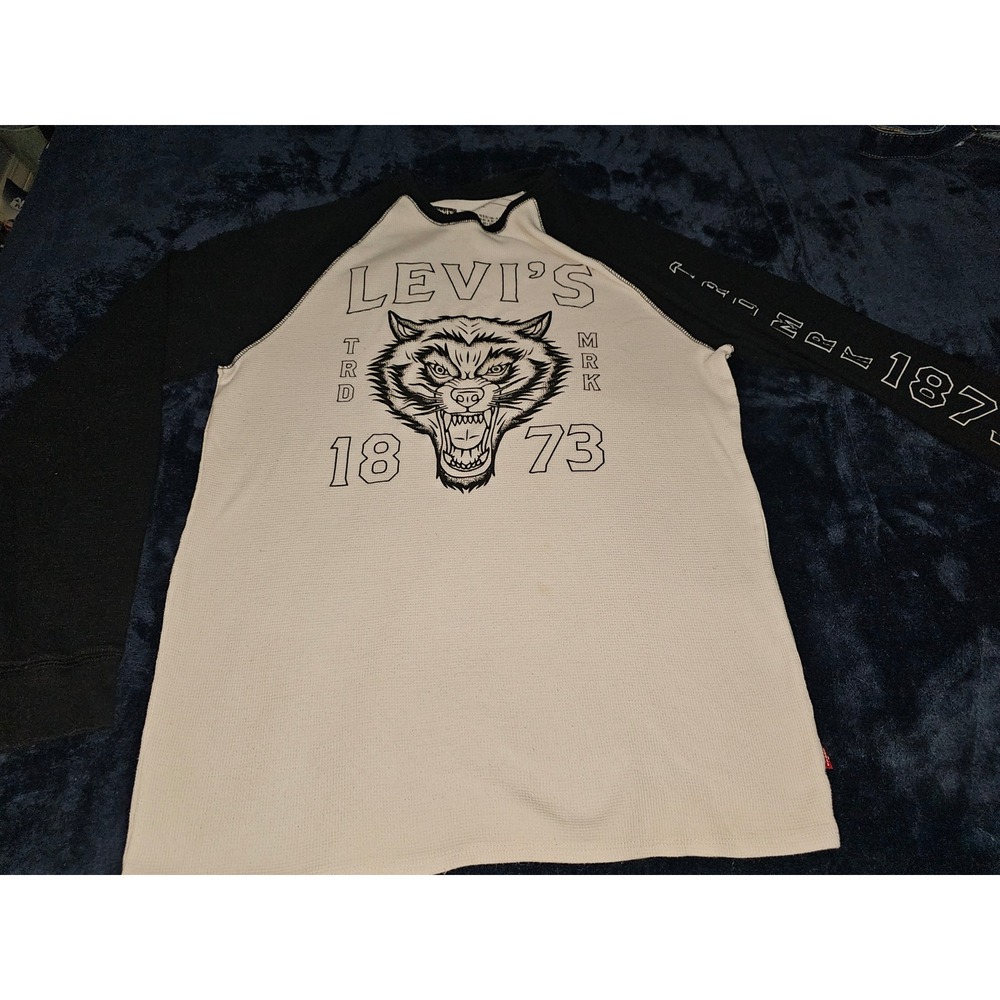 Levi's Men's Raglan Long Sleeve Graphic T-Shirt sz  L